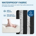 thumbnail image 5 of Adirondack Chair Cushion Thin Waterproof Anti-Slip with Straps, Weather-Resistant Indoor Outdoor Patio Seat Pad,Black and white stripes,1PCS, 5 of 7
