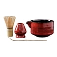 thumbnail image 1 of Set de 4 piezas para preparar té Matcha, incluye cuenco, vertedor, batidor y soporte Rojo, 1 of 9