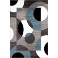thumbnail image 2 of Rugshop Moderne Cercles Zone Tapis, 6'6" x 9', Bleu, 2 of 2