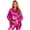Hot Pink, variant on Women High Look Metallic Jacket Coats Long Sleeve Zipper Fringe Decor Shiny Jacket Waistcoats for Daily Casual Party Raves Wear Silver XL