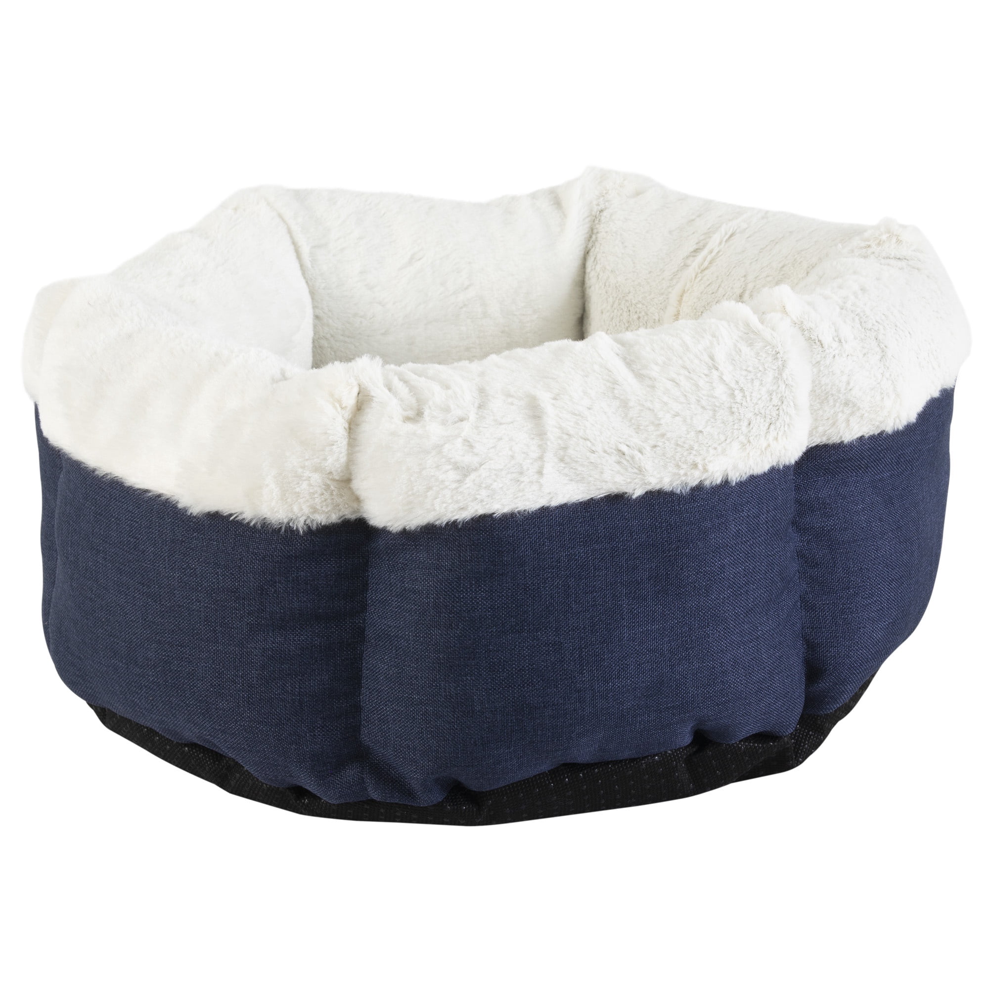 Petmate Round High Wall Cuddler Dog Bed, Cat Bed, 18 x 18 Inches, Assorted Colors