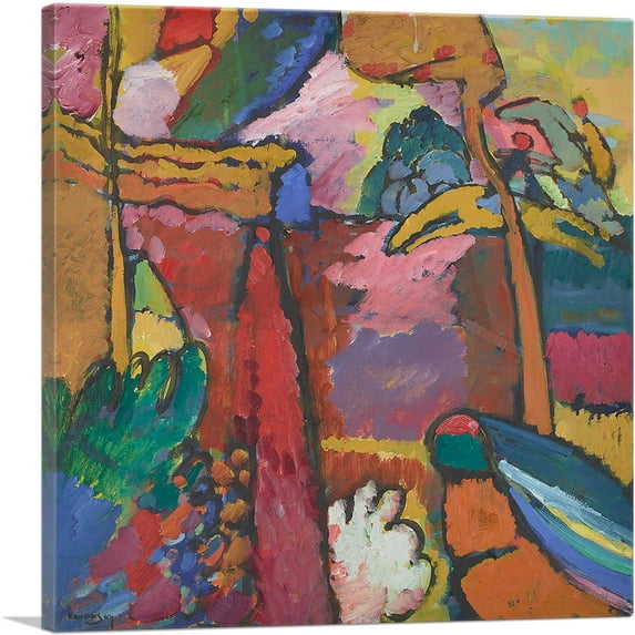 ARTCANVAS Study for Improvisation V 1910 Canvas Art Print by Wassily Kandinsky - Size: 36" x 36" (0.75" Deep)