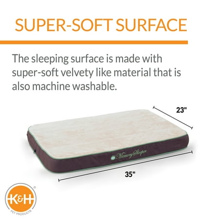 K&H Pet Products Memory Sleeper Dog Bed, Medium, Mocha