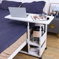 thumbnail image 5 of Urban Deco Home Office Desks Moveable Height Adjustable  Computer Desk Writing Workstation Laptop Table,White, 5 of 6