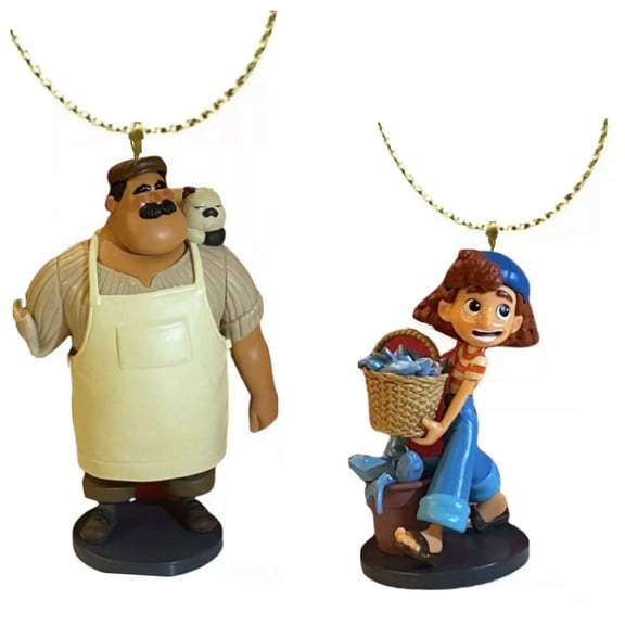 Massimo Machiavelli & Giulia Disney PVC Ornament Figure Figurine Luca Charm New