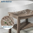 thumbnail image 3 of Yiwa HDPE Shower Bench with Storage Shelf - Waterproof Bath Stool, Non-Slip Spa Seat for Elderly, Indoor/Outdoor (Space-Saving, 330lb Capacity), 3 of 7