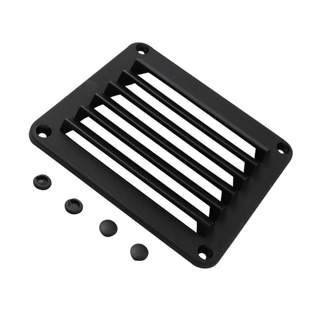 Ventilador De Plástico Negro ABS Con Rejilla De Ventilación Tipo Barco 5-1 / 2 "X 4-7 / 8" Zulema Ronda de rejillas de ventilación marina