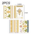 thumbnail image 2 of 8 Sheets Metallic Temporary Tattoos, for Beach, Festivals, & Parties, Tattoo For Adults or Kids, 2 of 5