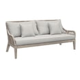 thumbnail image 2 of Hawaii 4 Piece Outdoor Patio Furniture Set in Acacia Wood and Rope with Grey Cushions, 2 of 2