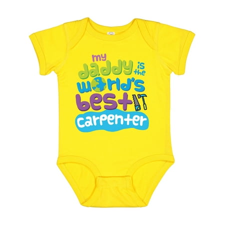 

Inktastic My Daddy is the Worlds Best Carpenter Gift Baby Boy Bodysuit