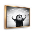 thumbnail image 3 of Black and White Portrait Of A Spanish Bull I 32 in x 16 in Framed Photography Canvas Art Print, by Designart, 3 of 5