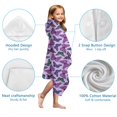 thumbnail image 7 of Purple Butterfly Pattern Hooded Bath Towel，50"x30" for Ages 3 To 12 Kids, Quick Dry Lightweight Soft Microfiber Hood Beach Towel Cover Up for Kids, 7 of 7
