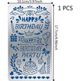 thumbnail image 2 of 7x4 Inch Happy Birthday Party Theme Metal Stencils Stainless Steel Painting Stencils for Wood Carving Drawings and Scrapbooking Project, 2 of 7