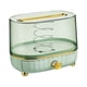 thumbnail image 1 of Dispensador de servilletas con tapa para caja de pañuelos de escritorio, transparente, decoración de mesa, uso versátil Verde claro, 1 of 7
