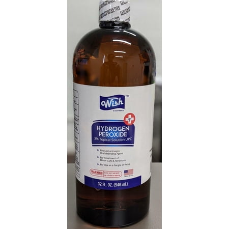 Wish Hydrogen Peroxide 3% 32oz Pack of 3