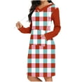 thumbnail image 2 of WXLWZYWL Long Sleeve Dress for Women Fall Lightweight Kangaroo Pocket Hoodie Dress Fall Sweatshirts, 2 of 6