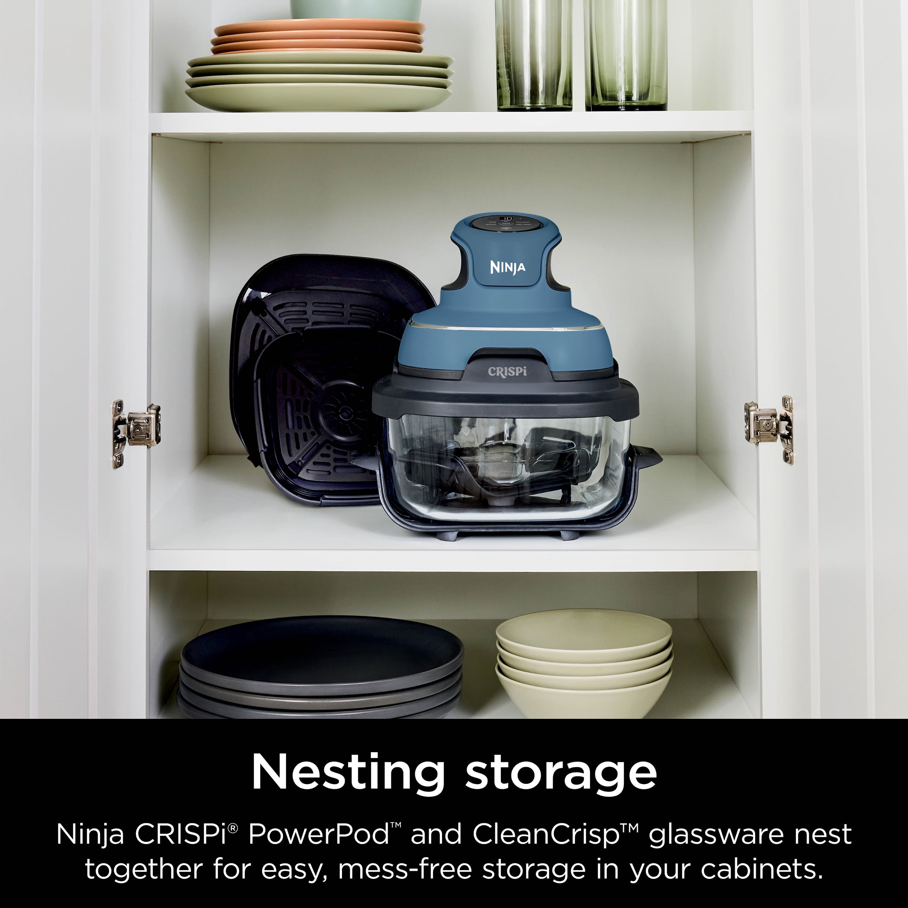 ニンジャクリスピー Ninja Crispi Glass Air Fryer in Stone | SharkNinja