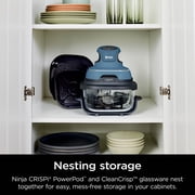 Ninja Crispi Glass Air Fryer 4-Qt, 3-in-1, Air Fry Recrisp, Portable, Dishwasher Safe, FN100ND Blue