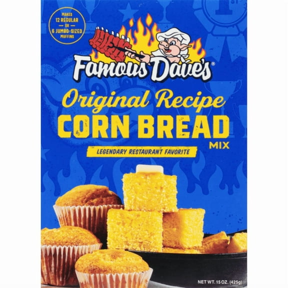Pack of 2 Famous Dave's Original Corn Bread Mix, 15 oz