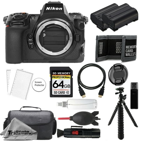 Nikon Z8 Mirrorless Camera (Body) + 64GB + Extra Battery+ Tripod- Accessory Kit