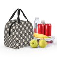 thumbnail image 5 of Vsdgher Daisy Plaid Black Lunch Bag, Lunch Box for Women Adult Men, Lunch Tote Insulated Cooler Lunch Container for Work/Office/Picnic/Travel, 5 of 8
