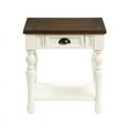 thumbnail image 3 of Joanna Farmhouse Two-tone Ivory and Mocha Wood End Table, 3 of 7