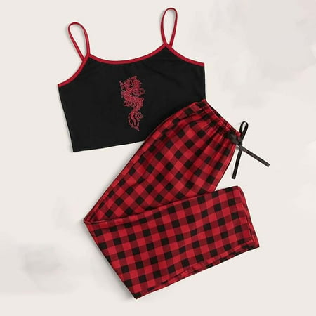

SHOPESSA Pajamas for 2023 Fashion Sexy Print Sleepwear Lingerie Temptation Babydoll Underwear Nightdress on Clearance