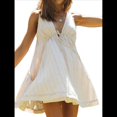 thumbnail image 1 of Minivestido Bohemio de Verano para Mujer, Sin Mangas, con Escote en V Profundo, con Vuelo Escalonado y Espalda Descubierta, Ideal para Salir de Vacaciones. Color Rosa Albaricoque L, 1 of 10