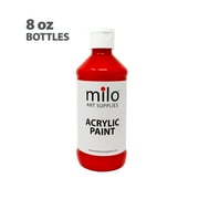 milo Acrylic Paint Set of 8 Colors x 8 oz Bottles | Made in the USA