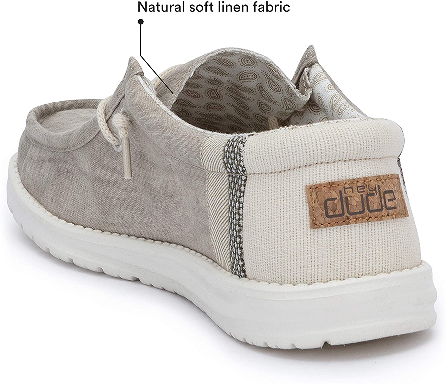 Hey Dude Men's Wally Linen Natural 