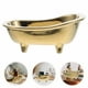 thumbnail image 3 of Jabonera de cerámica con autodrenaje, forma de bañera, soporte para esponja y desagüe para fregadero, baño, ducha y cocina, 3 of 7