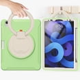 thumbnail image 4 of Kids Friendly Hybrid Case for iPad mini 6th Gen 8.3" 2021, Rugged Case with Rotating Ring Stand Pencil Holder Heavy Duty Protection Slim Fit Silicone PC Case for iPad mini 6th Gen, Matchagreen, 4 of 13