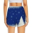 thumbnail image 4 of Xecao's Christmas Fir Tree for a double-layer running short for women, perfect for gym, tennis, and more, featuring a convenient pocket., 4 of 9