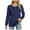 Navy, variant on Womens Tops Round Neck 3/4 Length Sleeve Casual Tunic Tops Pleated Shirts Dressy (Dark Green, S)