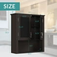 thumbnail image 5 of MEETWARM Bathroom Cabinet Wall Mounted with Double Doors, Medicine Cabinet Storage Organizer with Height Adjustable Shelves Over The Toilet, Espresso, 5 of 7