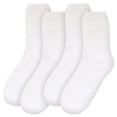 thumbnail image 2 of BambooMN Women's Fuzzy Soft Pastel Colorful Fluffy Socks - White - Extra Large - 4 Pairs, 2 of 9