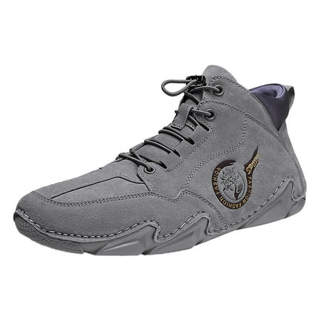 Oyedens Mens Hiking Boots High Top Fashion Sneakers Water Shoes Non Slip Trail Running Trekking Shoes