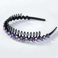 thumbnail image 4 of Teeth Comb Headbands For Women with Rhinestone and Crystal beaded Plastic Hairband,Pack of 4, 4 of 5