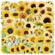 thumbnail image 2 of Paquete de pegatinas con forma de girasol, 50 unidades, dibujos animados, color amarillo brillante, 2 of 2