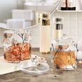 thumbnail image 4 of Flowers Bright Translucent Plastic Cotton Swabs Canisters Large Medium Set, 4 of 6