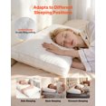thumbnail image 3 of Almohadas de cama VEVOR, paquete de 2, tamaño queen, suaves y esponjosas, de plumón de ganso, para dormir., 3 of 9