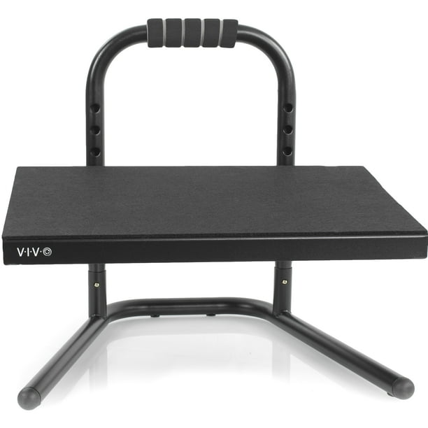 Vivo Black Ergonomic Height Adjustable Standing Foot Rest Relief