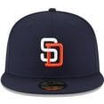 thumbnail image 2 of Men's New Era Navy San Diego Padres Cooperstown Collection Wool 59FIFTY Fitted Hat, 2 of 6