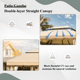 thumbnail image 5 of TANGJEAMER 13×10 FT Deluxe No Screws\ Gazebo,Double Roof Outdoor Shelter Tent with Mosquito Nettings and Privacy Screens, 5 of 6