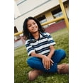 thumbnail image 4 of Wonder Nation Boys' Stripe Pique Knit Polo Shirt with Short Sleeves, Sizes 4-18 & Husky, 4 of 4