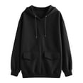 thumbnail image 4 of Women's Lightweight Hoodie Sweatshirts Long Sleeve Casual Loose Fit Pullover Fall Tops with Two Flap Pockets 2025, 4 of 7