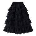 thumbnail image 5 of WhouRiu Girls Solid Color Skirts Summer Cute Elastic Waist A Line Skirt Kids Comfortable Versatile Everyday Casual Wear,8-9 Years, 5 of 5