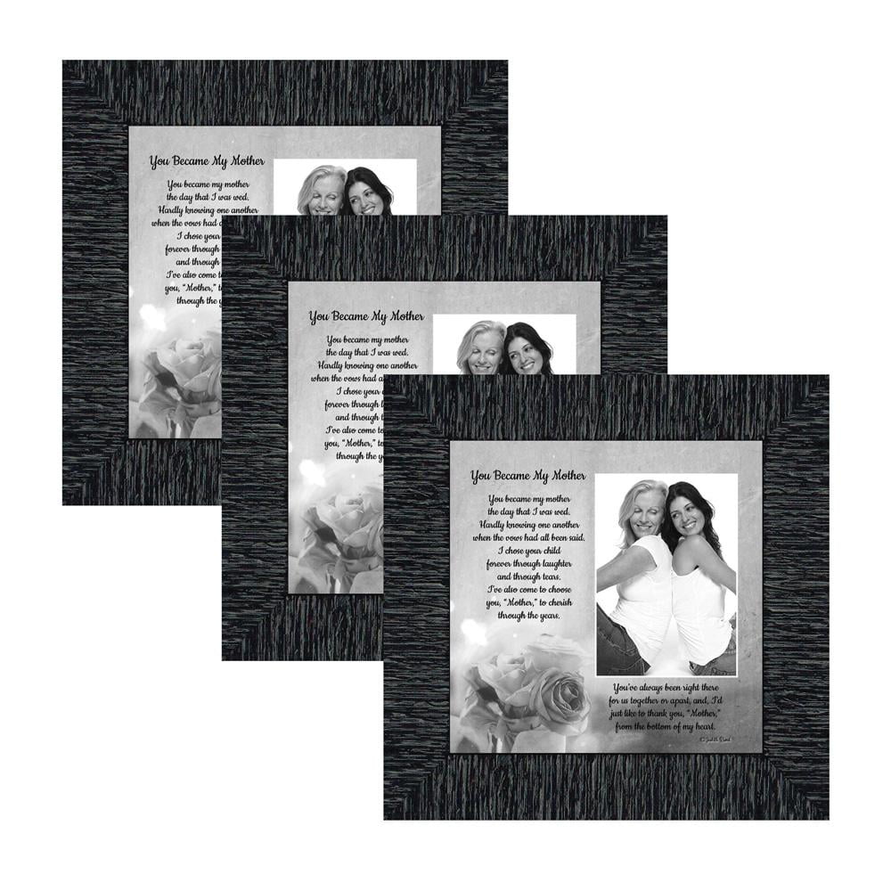 Picture Frame Set, 3 Piece Customizable Gallery Multi pack, 3-8x8, for Tabletop or Wall Display