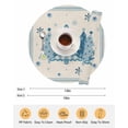 thumbnail image 6 of 13 Inch Round Placemats Set of 6, Blue Christmas Trees Non Slip Heat Insulation PP Table Mats, Navy Winter Snowflakes Retro Beige Washable Place Mats for Kitchen Dining Party Table Decor, 6 of 7