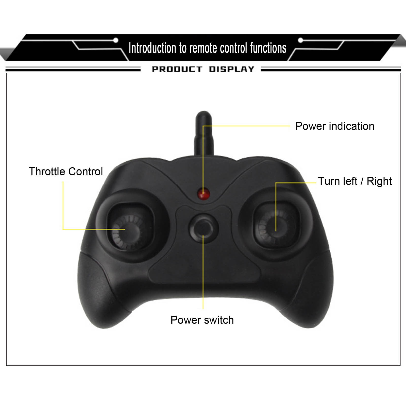 Gqtwoy Remote Control Foam Aircraft B2 Fighter Model - 2 Channel Electric RC Plane with Gyroscope Stabilization, Easy for Beginners, Lightweight and Safe Flying Toy